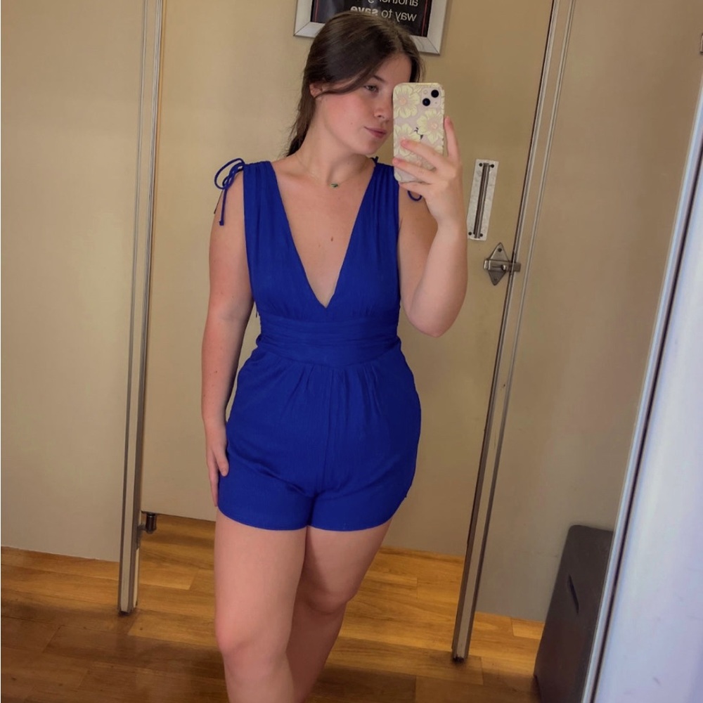 Royal blue romper